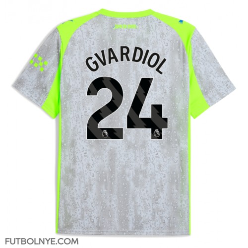 Camiseta Manchester City Josko Gvardiol #24 Tercera Equipación 2025-26 manga corta